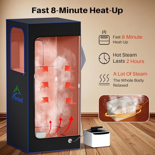 TOREAD 2025 Portable Steam Sauna for Home, Personal Full Body Sauna Tent with 1000W Steamer, Foldable Home Spa Sauna for Relaxation, Gym, Yoga(Oxford Fabric, Easy Setup, Compact Design) - Thumbnail 2