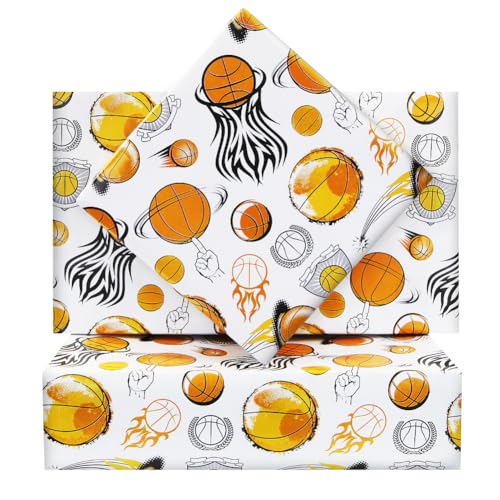 Papier cadeau basket-ball pour anniversaire enfant et décoration de fête sportive