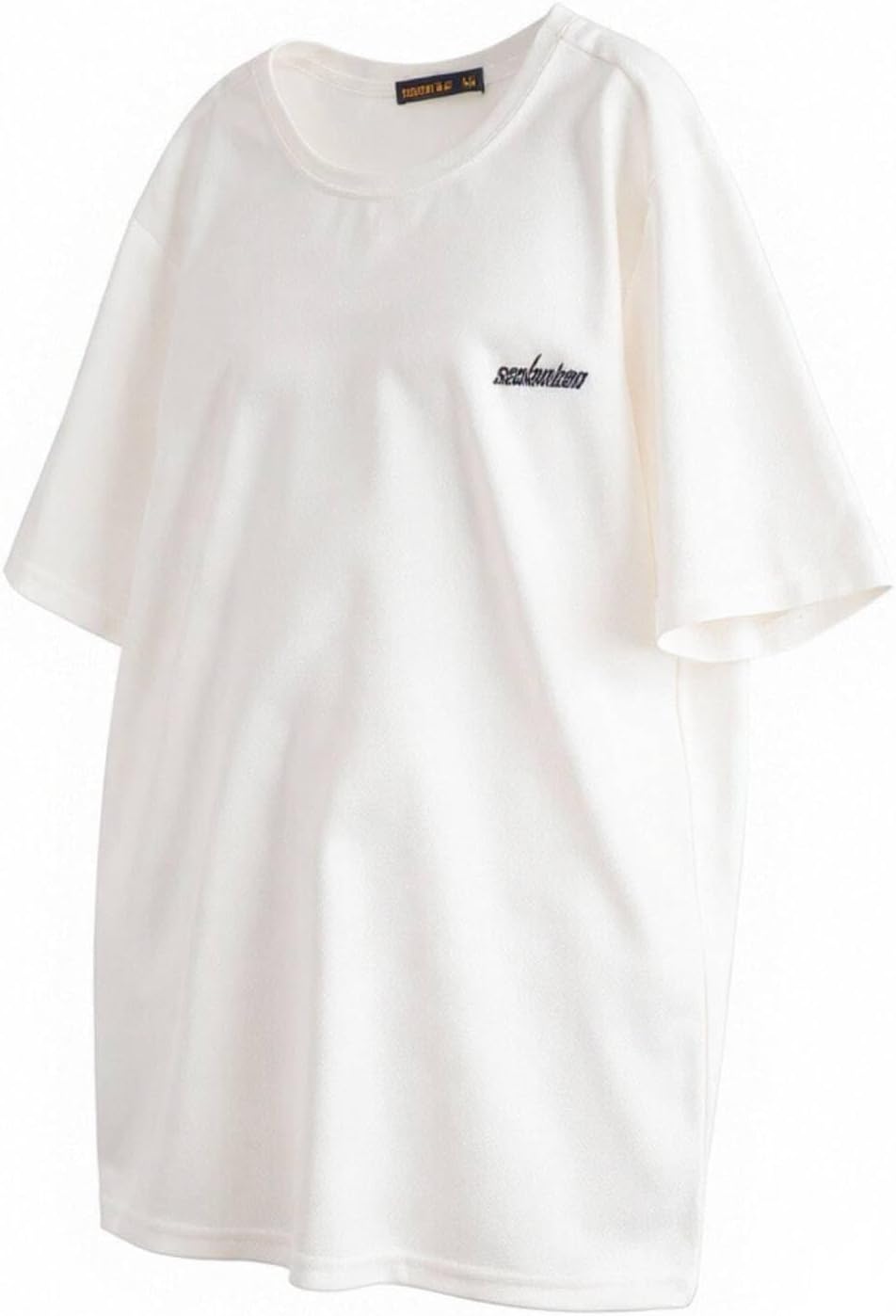 Men's Oversized Summer T-Shirts Loose Fit Short Sleeve Big and Tall Tee Shirts Casual Tshirts for Men White - Image 3