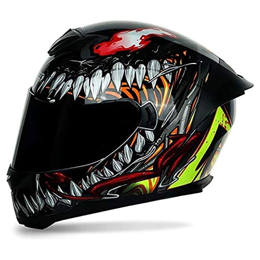 STRTG Casco Moto Integrale, Casco Moto con Visiera Parasole a Doppio Strato, Casco Moto da Corsa Integrale omologato ECE/DOT per Adulto Uomo Donna C,M-57-58CM