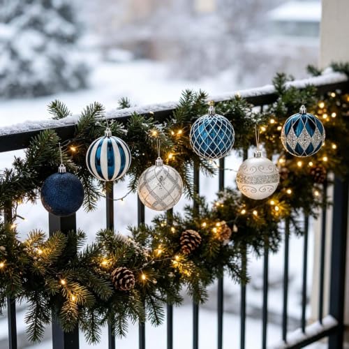 24 Pcs Ball Shaped Christmas Ornaments 2.36In Plastic Balls Shatterproof - image 4