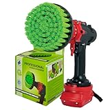 Kornely™ Cepillo Premium para Taladro, Medianamente Rígido, Verde, 13cm. Limpiador Profesional de Alta Potencia. No Raya las Superficies. Para Cocina, Estufa y Horno, Encimeras y Ollas Sucias Limpieza