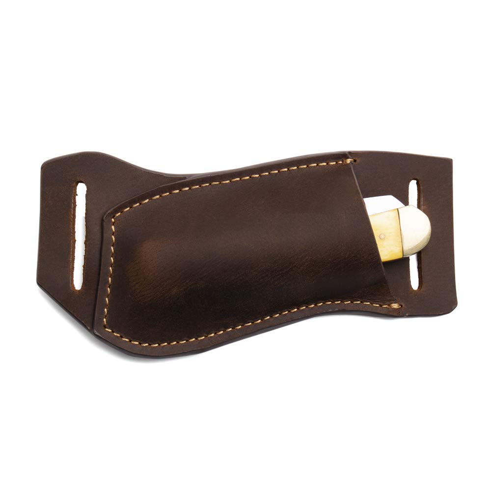 Buy Gentlestache Leather Pocket Knife Sheaths for Belt, Folding Knife