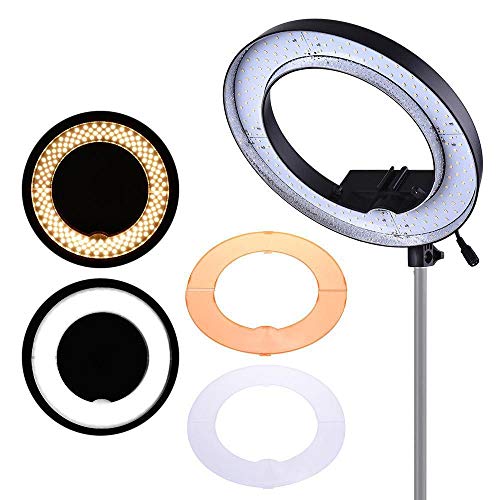 Iluminador Ring Light de LED RL12 35cm Diâmetro e Tripé 2m para Foto e Vídeo
