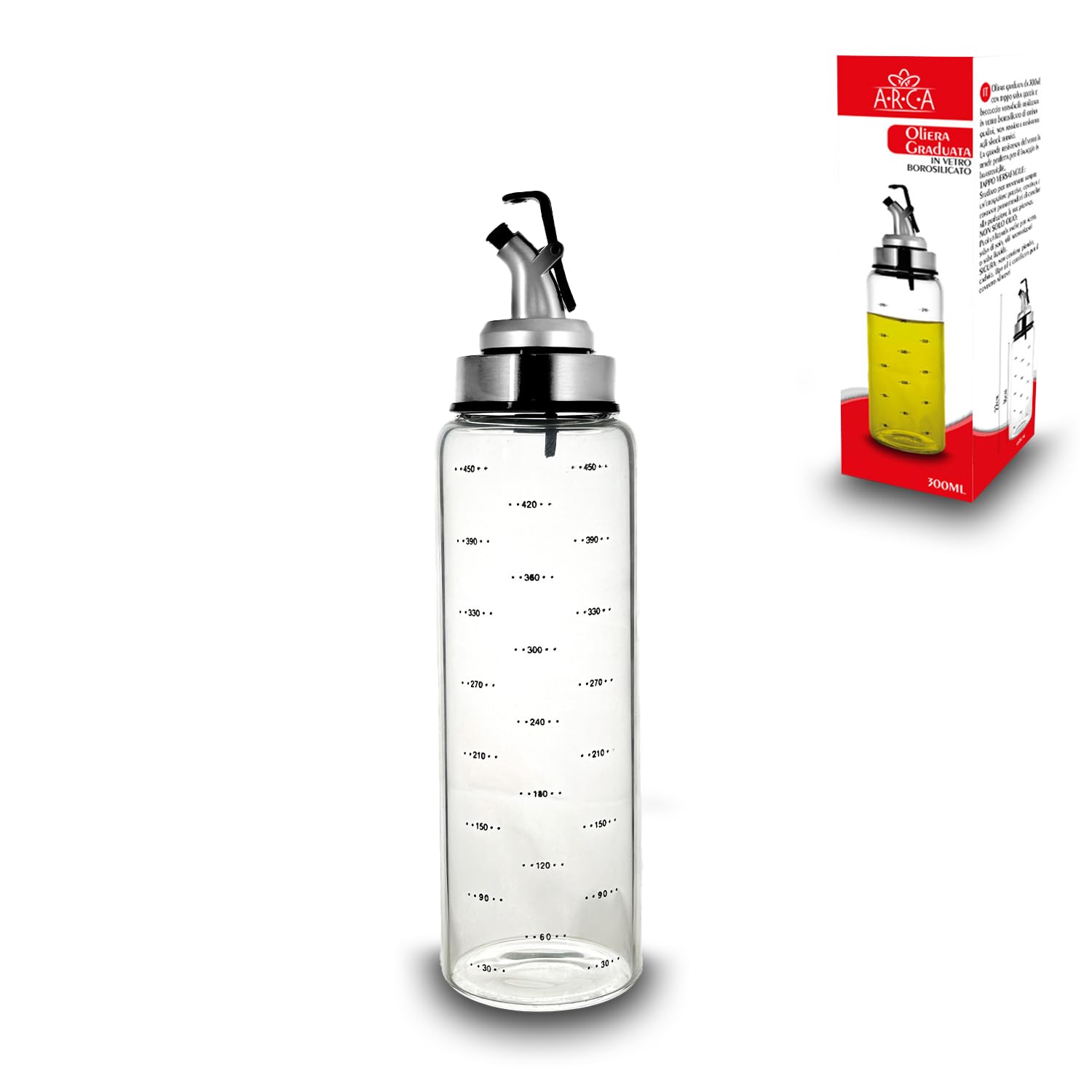 Bottiglie Per Olio Con Beccuccio - 2 Pezzi Da 500 Ml In Vetro, Antiperdite - Foto 3