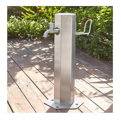 YPIOUREN 蛇口付き自立型ホーススタンド、ガーデン用ウォーターコラム蛇口、屋外用ウォーターディスペンサー消火栓、灌漑および洗浄用(86*10.5cm/33.8*4.1in,A)