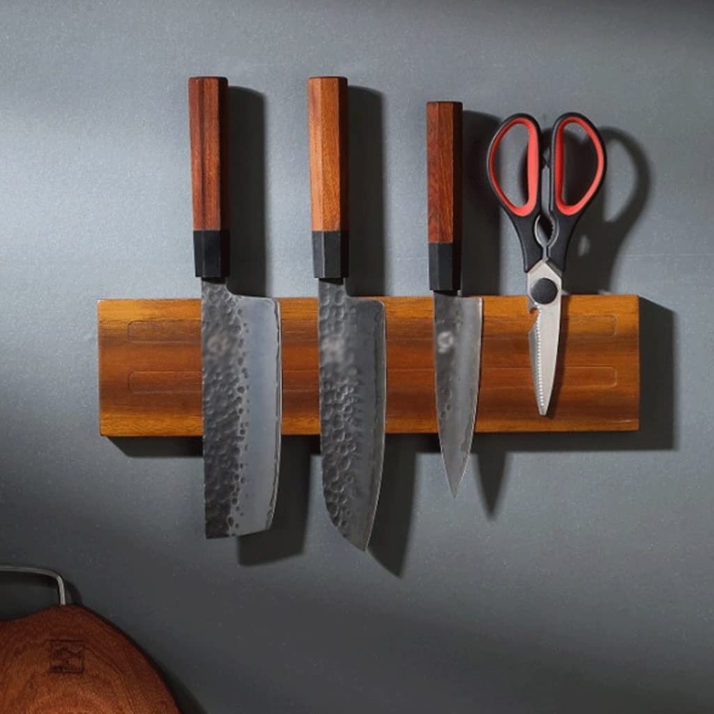 Messerblock Magnetmesserhalter for Wand 16 Zoll Akazien Holz Mächtige Neodym Magnet Messer Kleiderbügel Messer Bar Küchenbedarf Lager (Größe : 15 in)