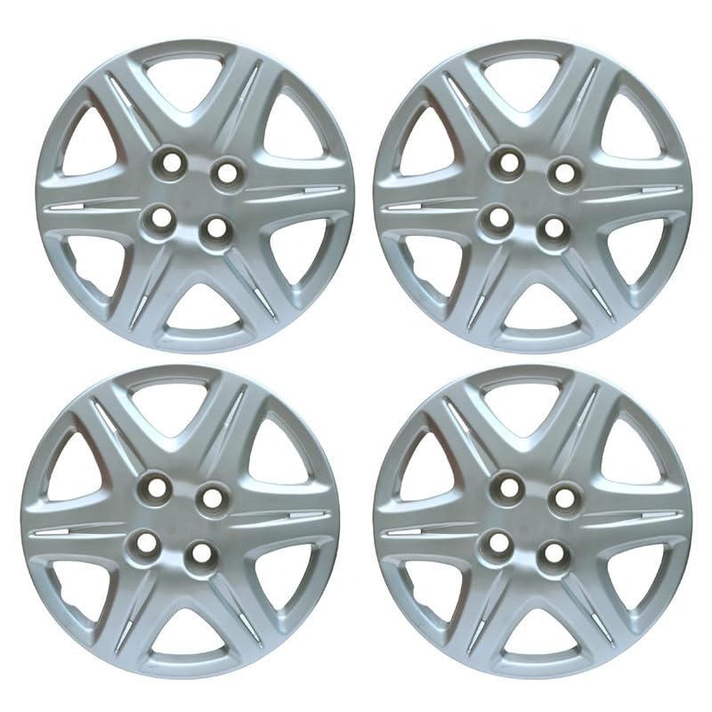 Panewaj 14 Inches Wheel Cover for Honda City ZX Unbreakable Wheel Cap Cover Bolt Fitted in Compatialble for Honda City ZX (Model Year : 2008-2015) Tyre Size R14 (Set of 4) (Silver)-image-24