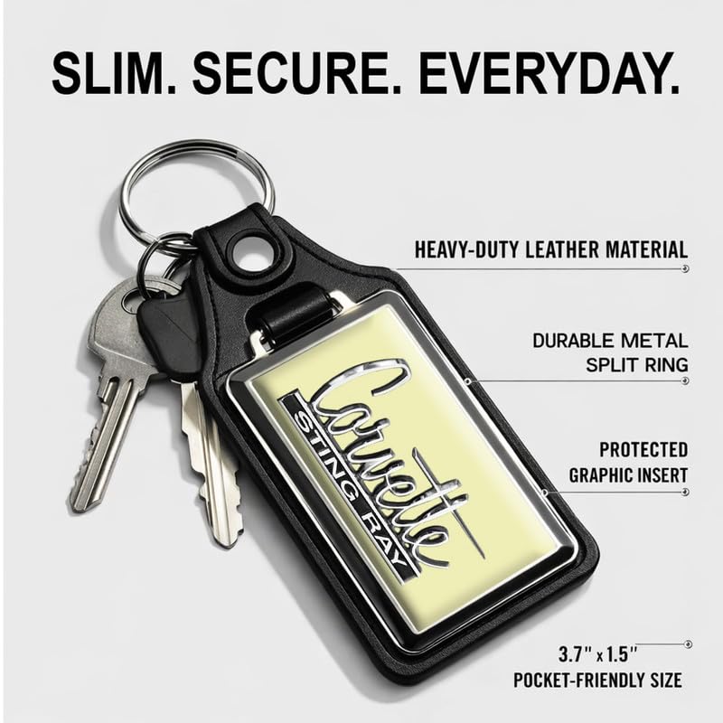Image of Brotherhood Car Key Chain for Corvette - Classic Models Keychain for Men and Women Gift Key Ring Key Chain