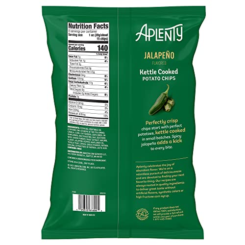 Aplenty Amazon Brand, Aplenty Jalapeño Kettle Cooked Potato Chips thumb #1