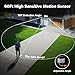 UME Solar Outdoor Lights 302 LED 3000LM, IP65 Waterproof Motion Sensor Outdoor Lights, 3 Heads Solar Security Flood Lights 270 Wide Lighting Angle with 3 Modes for Garden Patio Yard - 2 Pack