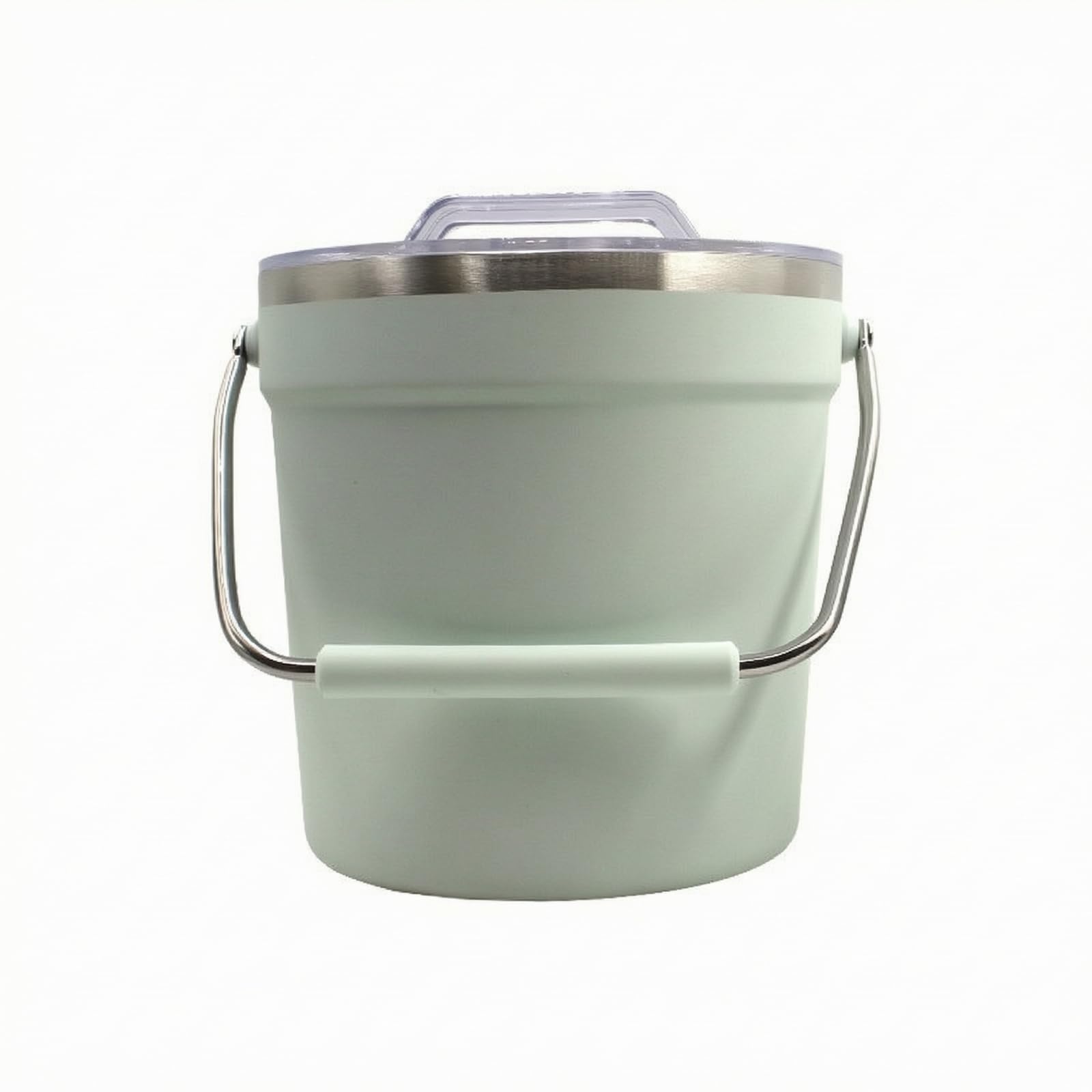 Secchiello per Ghiaccio Ovale | In Acciaio Inox, Secchiello per Ghiaccio con Manico, Elegante, Tavola, Ospiti, 8L