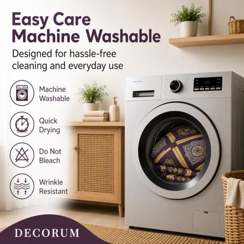 Image of DECORUM Glace Cotton Single Bedsheet with 1 Pillow Cover | Soft, Durable, Lightweight & Skin-Friendly Fabric| Suitable for Single /Diwan Bed Size