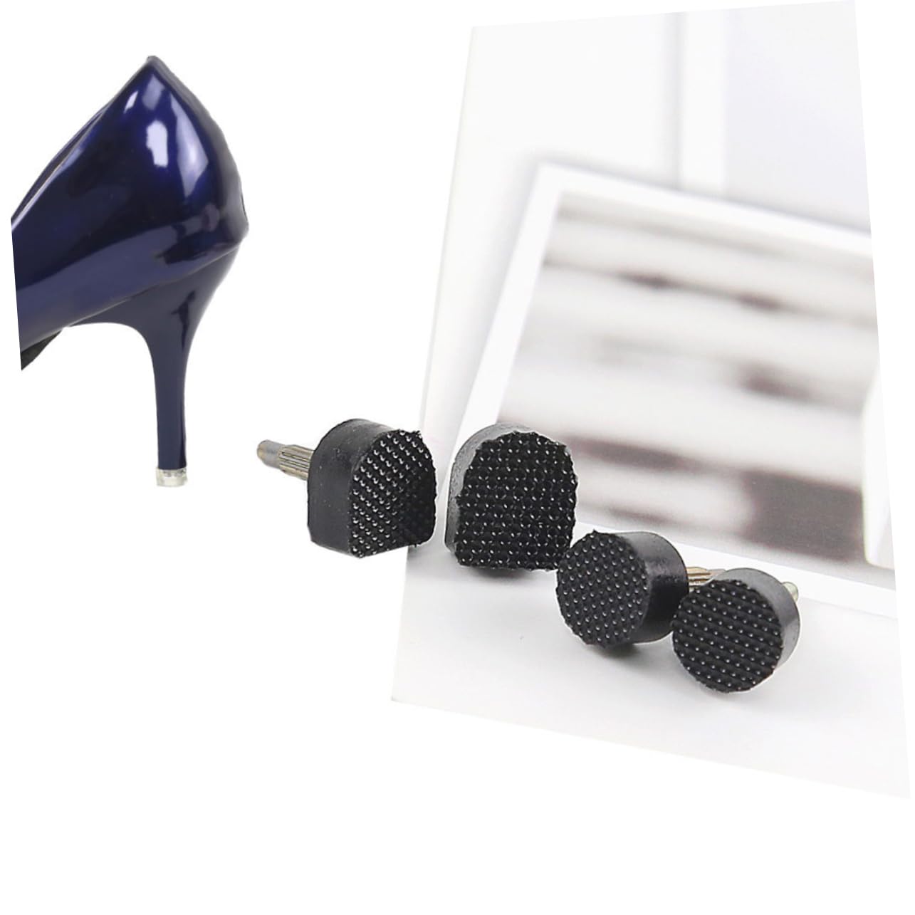 SOIMISS 3ensembles Set Embouts De Talons Antidérapants Pour Chaussures à Talons Remplacement Tpu Résistant Du Bruit Styles Ronds Et u Pour Femmes