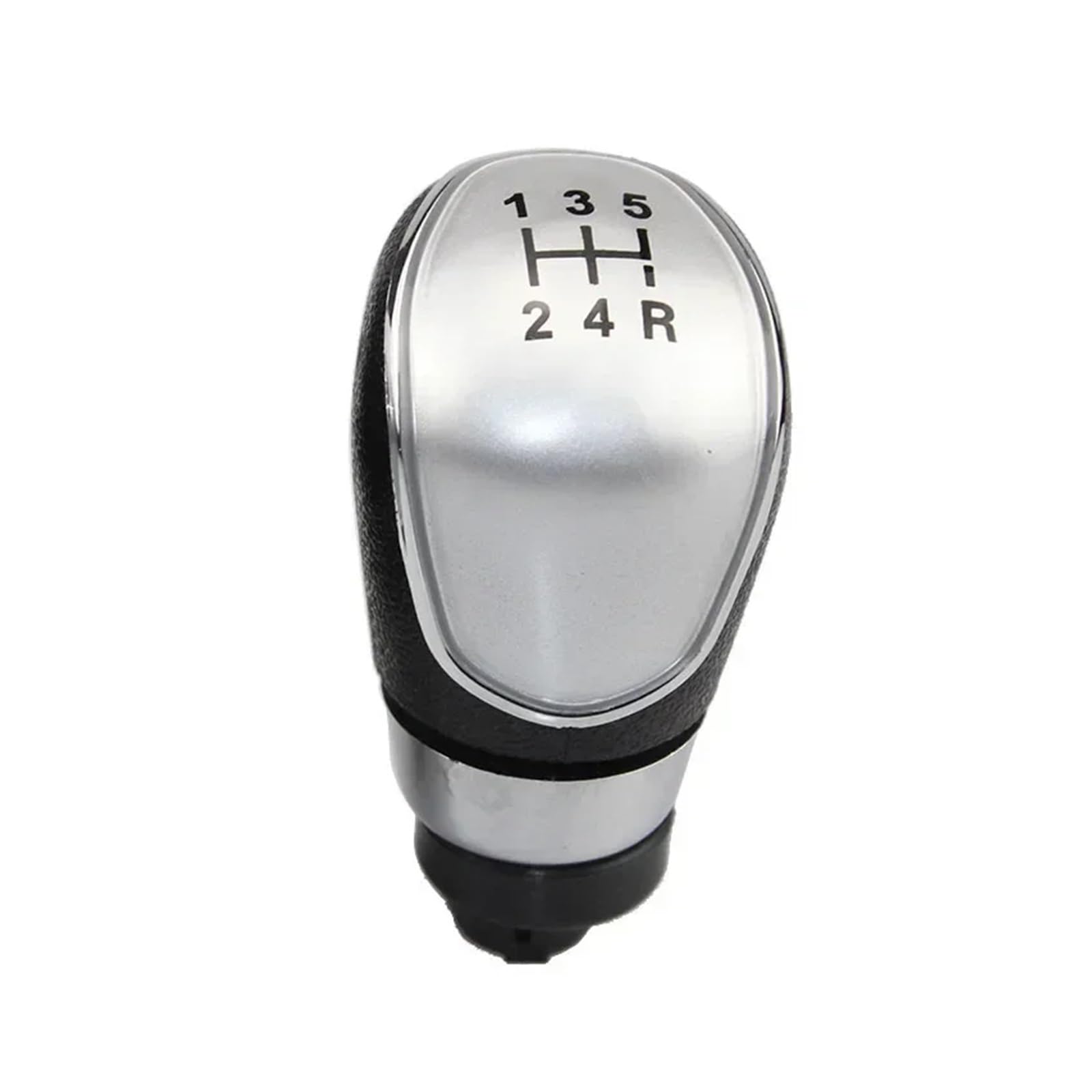 Ixcbitc 5 Speed Silver Shifter Lever Knob For Focus Mk2 Mk3 For Mondeo Mk4 For Fiesta Mk7 For Galaxy Mk3 For Kuga 2008-2013 Gear Shift Knob Stick 5/6 Speed Stick Gaiter Boot Cover(5 Speed Silver)