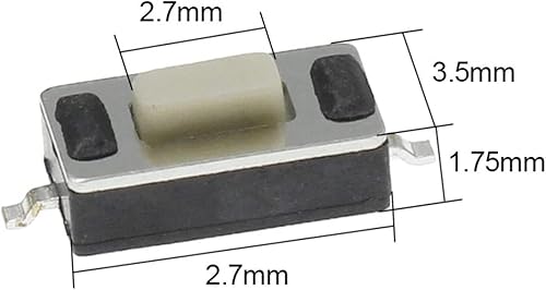 Miniatura 6 de AANAN 100pcs 0.118 * 0.236 * 0.098 in interruptor táctil luz parche 2 pies interruptor micro botón interruptor de dos pies interruptor táctil el