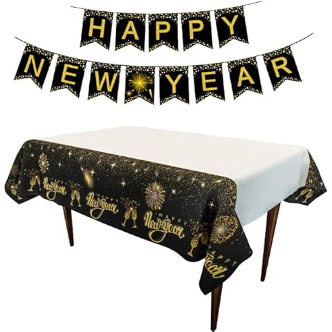 Losuya 2025 New Year Tablecloth and Banner Cover