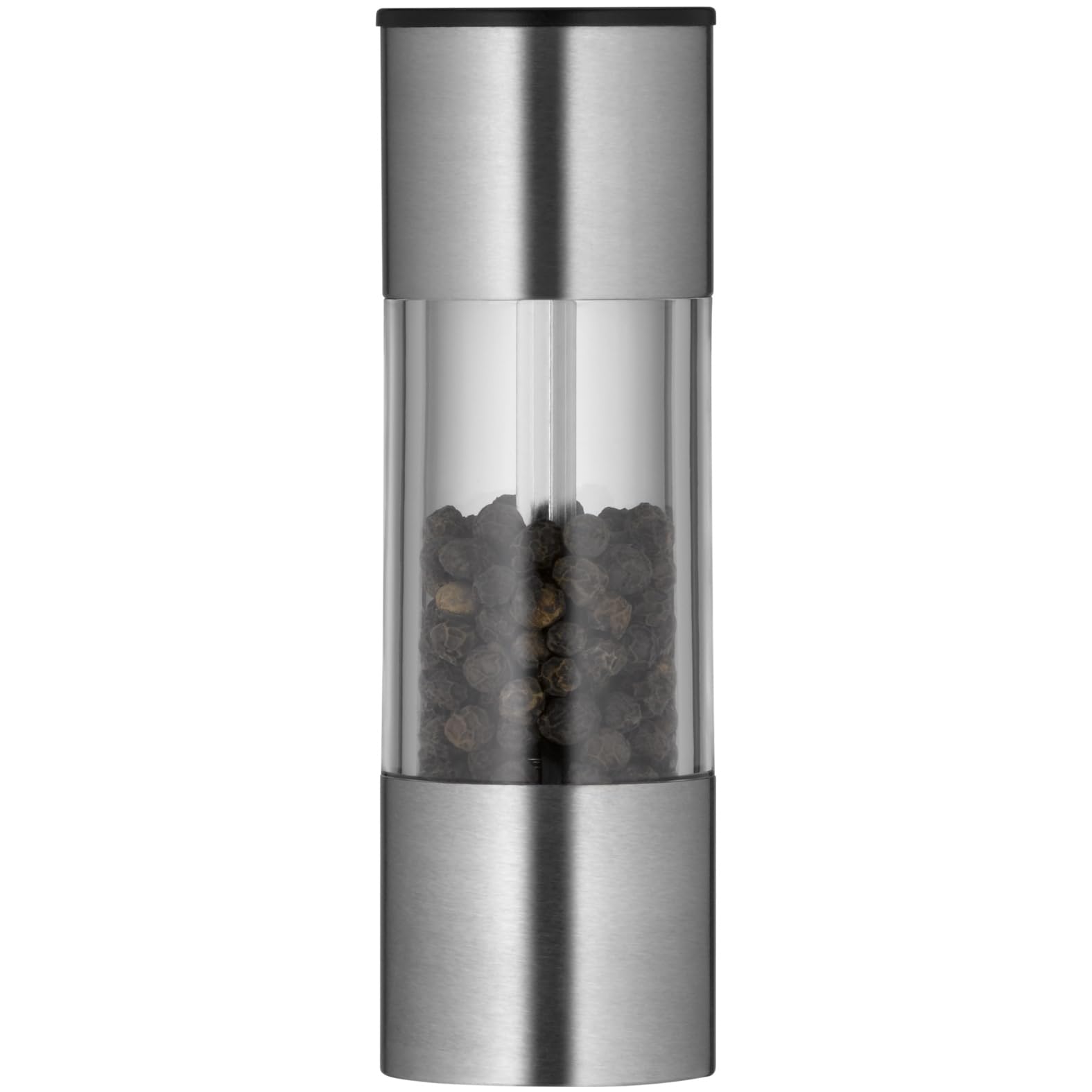 WMF Mini molinillo de especias 11 cm, acero inoxidable Cromargan, vidrio, molinillo de cerámica pequeño