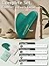 Rena Chris Gua Sha Facial Tools: Natural Jade Stone Guasha Tool for Face Acupuncture Therapy, Facial Massager for Jawline Sculpting and Puffiness Reducing (Green)