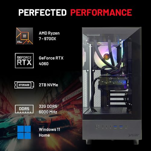Skytech Azure Gaming PC Desktop, Ryzen 7 9700X 3.8 GHz (5.5GHz Turbo Boost), NVIDIA RTX 4060 8GB GDDR6, 2TB SSD, 32GB DDR5 RAM 6000 RGB, 650W Gold PSU, 360mm ARGB AIO, Wi-Fi, Win 11 Home - Image 6