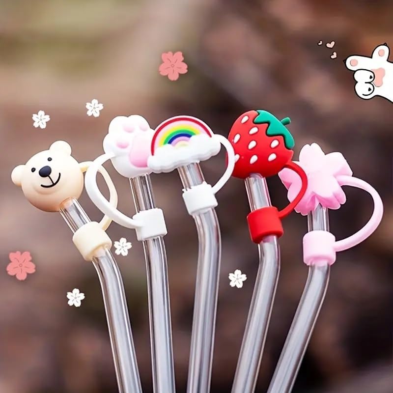 Image of EZ Living 4pcs 8mm Drinking Straw Unicorn Straw Creative Ways to Use Silicone Unicorn Straw Covers in Your Home