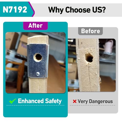 9 Sets N7192 Bi-fold Door Repair Bracket, Bifold Door Hardware Fit for 1-3/8 in Wood Doors, Fits 7/16 in Pivot, Top or Bottom Mount