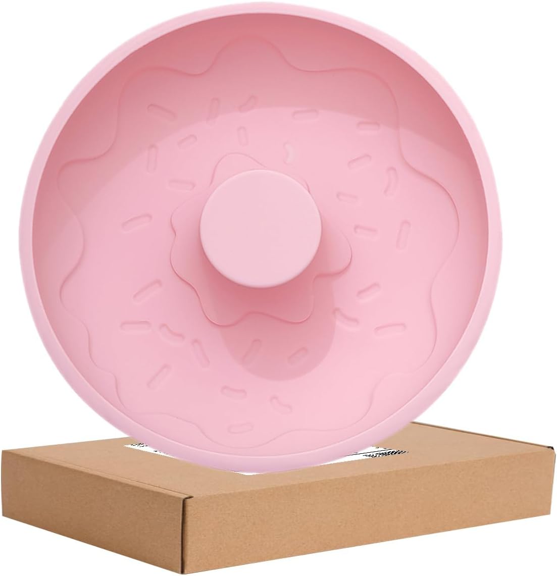 Big Size Silicone Donuts Pan Non-stick Cake Baking Molds for Bagel and Doughnut (8 Inch Pink)