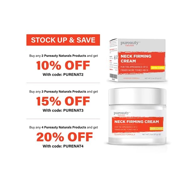 Neck-Firming-Cream-Anti-Aging-Moisturizer-for-Neck-Skin-Tightening-Cream-Anti-Wrinkle-Lotion-Saggy-Neck-Tightener-Double-Chin-Reducer-Cream-Face-Firming-Neck-Cream-Pureauty-Naturals-2-oz Neck Firming Cream, Anti Aging Moisturizer for Neck, Skin Tightening Cream, Anti Wrinkle Lotion, Saggy Neck Tightener & Double Chin Reducer Cream, Face Firming Neck Cream - Pureauty Naturals, 2 oz
