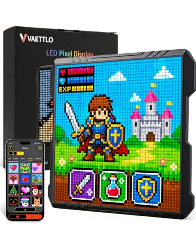Vaettlo 32x32 LED Pixel Art Display USB Powered Gaming Desk Decor with App
