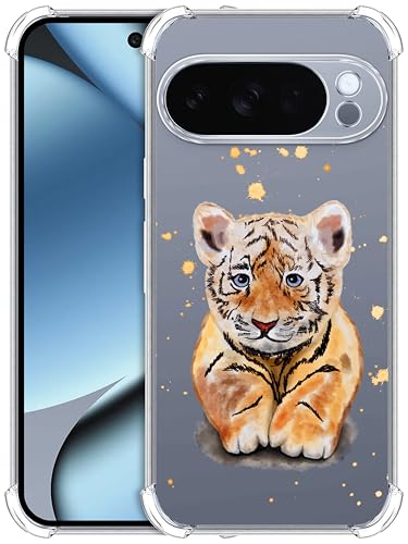 Coque transparente pour Google Pixel 10 Pro XL silicone protection motif tigre