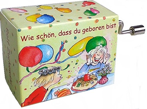 Mini de organillo de Rolf zuckow de esquí Ich schaff el ya * como elegante el Nacida Bist Du * en la Navidad de pastelería amarillo Wie schön dass du geboren bist