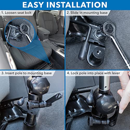 Mount-It! Laptop Vehicle Mount | No-Drill Computer Mounting Bracket for Front Passenger Seat | Sturdy and Full Motion Lockable Joints, Fits Laptops Up to 17" - Image 4