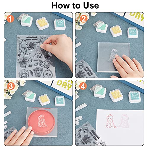 Globleland 9 Sheets Animal Theme Silicone Clear Stamps Seal For Card Making Decoration And Diy Scrapbooking(Ocean Life, Forest Animals, Butterfly Flower, Dinosaur, Bird, Plants) #TOP7