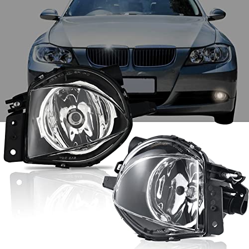 TUZILLA Fog Lights Compatible with 2006-2009 BMW E90 3 Series 323i 325i 325xi 330i 330xi 335i 335xi 328i 328xi with 12V 55W H11 Bulbs