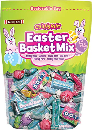 Tootsie Roll Childs Play Easter Basket Bulk Individually Wrapped Candy Assortment Mix in Resealable Bag, 24.48 oz