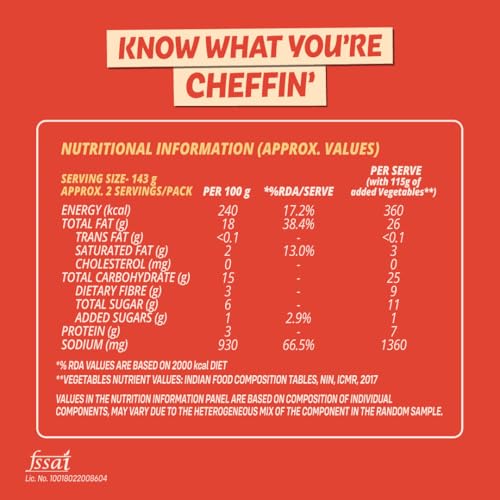 Image of Cheffin' Kadhai Veg Masala 285g | Chef Curated Gourmet Cooking Kit |Cooks 150-200g Veggies or Paneer| Ready in 10 mins| 100% Natural, No Preservatives | Just add Fresh Veggies or Paneer |Serves 2-3