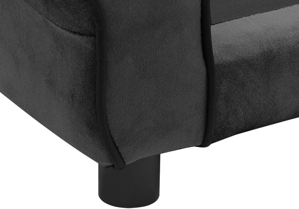 vidaXL Dog Sofa Cat Sofas Dog Sofa Bed Cough Coughes Kitty Puppy Pet Lounge Seating Home Soft Cushion Dark Gray 28.3"x17.7"x11.8" Plush
