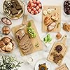 CY SISTERS Bamboo Cutting Board Set of 3 Natural Wooden Chopping Boards with Handles for Kitchen, Charcuterie & Cheese Serving Trays, Rustic Food Prep Platters for Bread, Meat, Fruit & Decor Display #4