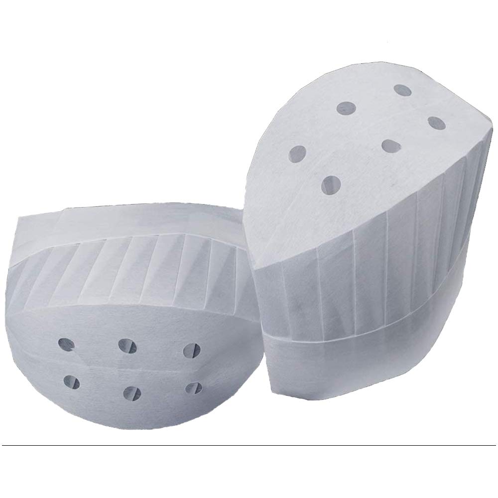 20 sztuk jednorazowych czapek szefa kuchni, regulowana czapka do gotowania, kuchnia gotowanie czapka szefa kuchni, włóknina regulowana 30,5 cm wysokości czapka szefa kuchni do kuchni, domu, restauracji, cateringu, gotowania na przyjęcie (biała)
