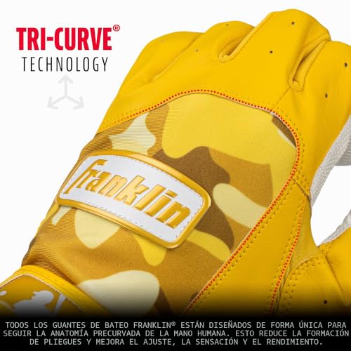 Guantes de bateo juveniles con ajuste Tri-Curve de piel auténtica y microfibra 4