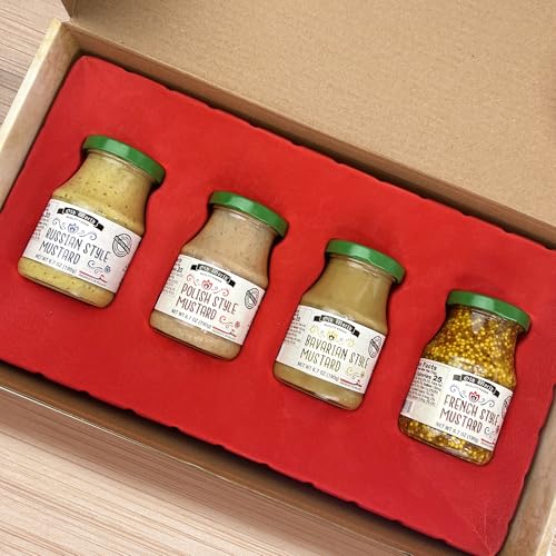 Premium European Mustard Sampler with Bavarian, Polish, Russian, and French