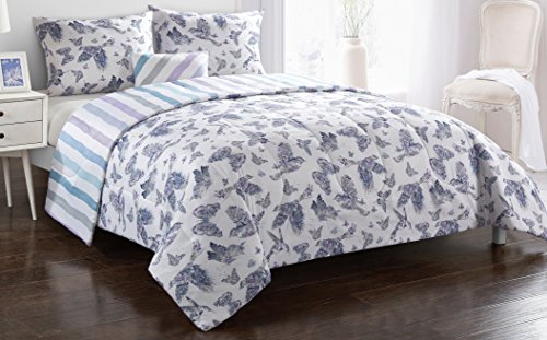 Casa Marissa 4 Piece Comforter Set, Full/Queen, Purple #TOP17