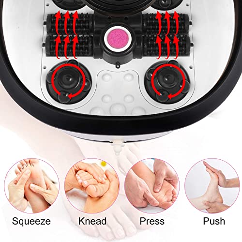 Acevivi Foot Spa, Auto Foot Bath Spa Massager With Heat And Bubbles, Temp+/- Offer A Pedicure Heated Foot Spa, Foot Soaker For Soothe & Relax Tired Feet #TOP4