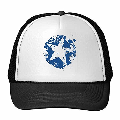 Chapeau de maille au design créatif d'étoile et symbole de la paix ajustable