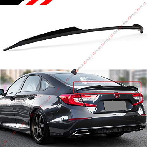 Cuztom Tuning Painted Black Pearl Finish JDM Sleek Style Flush Fit Trunk Lid Spoiler Compatible with 2018-2021 Honda Accord