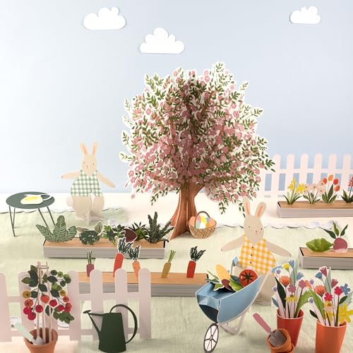 Meri Meri Bunny Paper Play Garden (Pack of 1) -