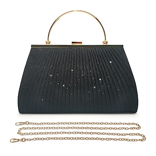 Abendtasche für Damen ⎜ Elegante Umhängetasche aus Wildleder mit