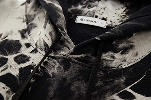 Image of KLIEGOU Mens Tie-Dye Pullover Hooded Sweatshirt