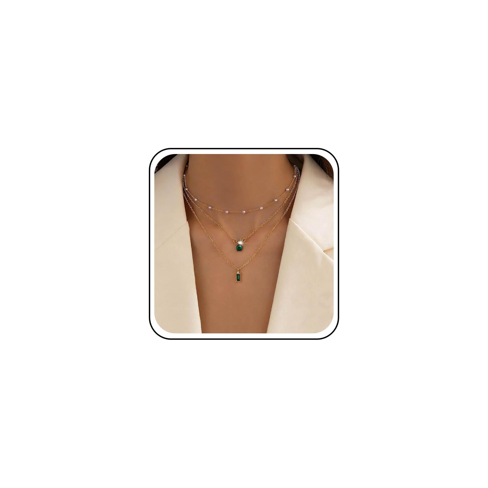Collana Girocollo Vintage A Strati Con Cristalli E Zirconi – Oro – Boho Chic Donna