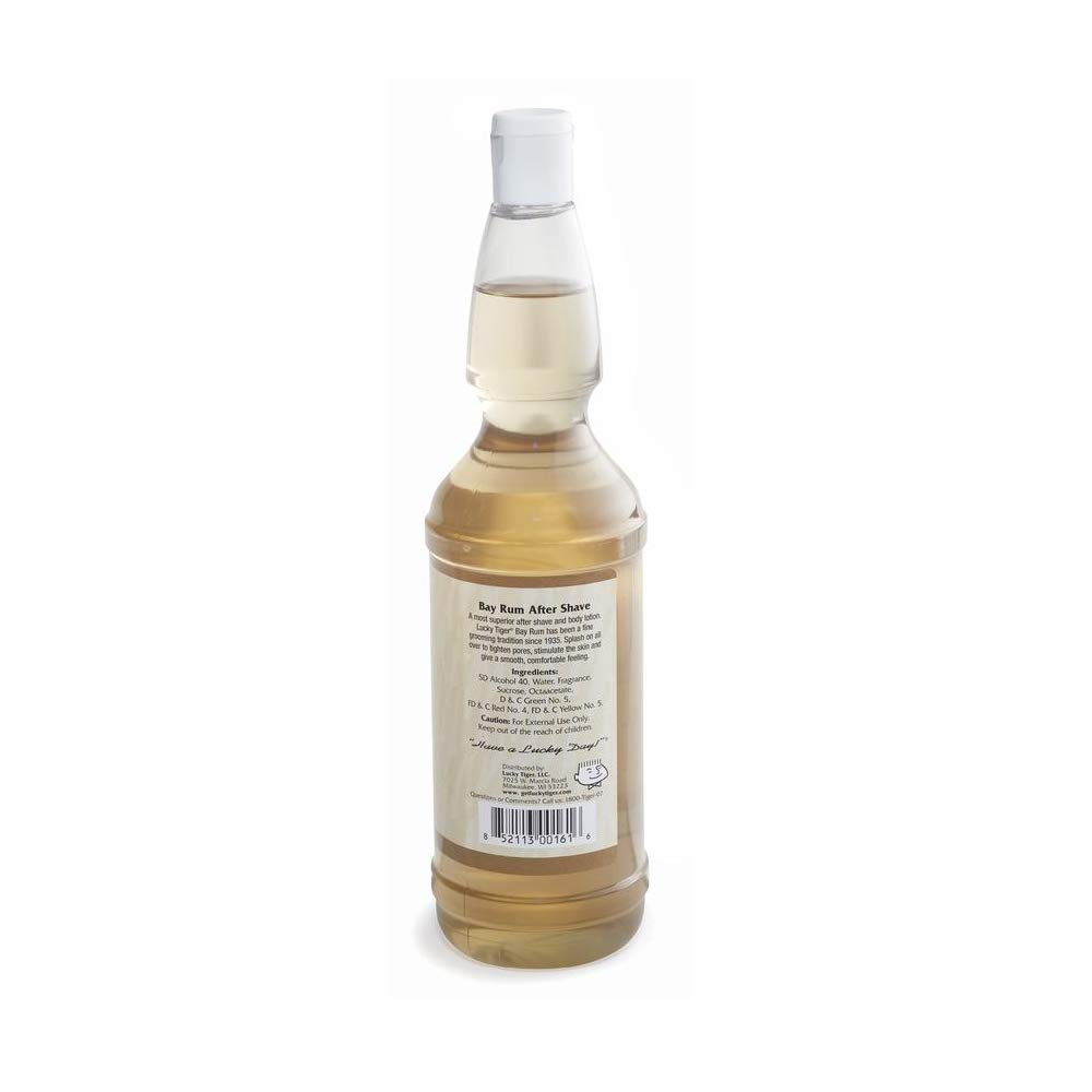 Lucky Tiger Barber Shop After Shave Bay Rum, Bay Rum 16 oz (Pack of 5)